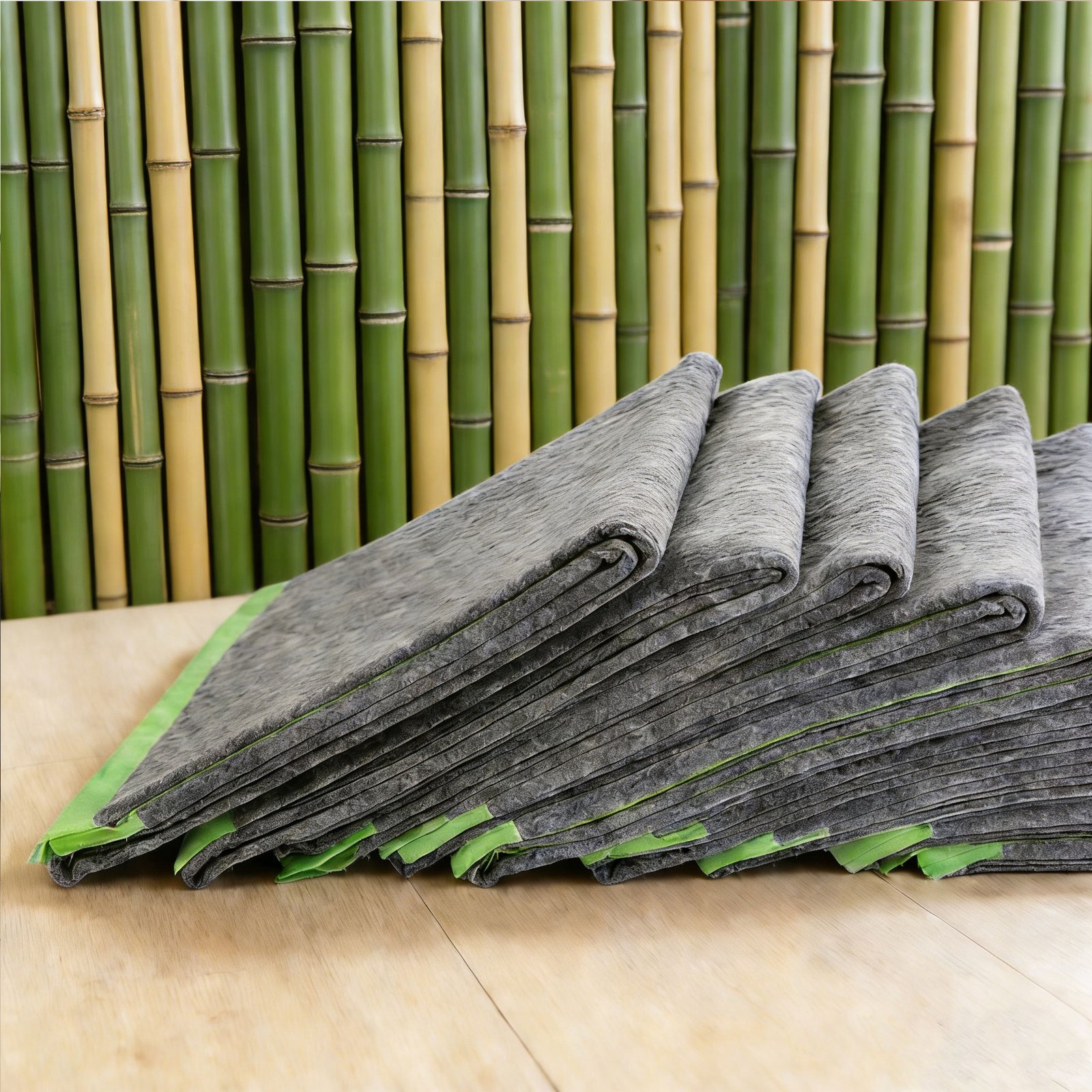 ロール竹炭ペットパッド 竹背景