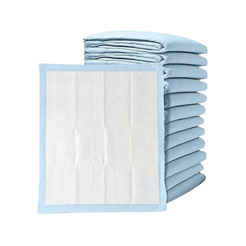 青いパッドと一緒に展示された香り付きペット尿パッド