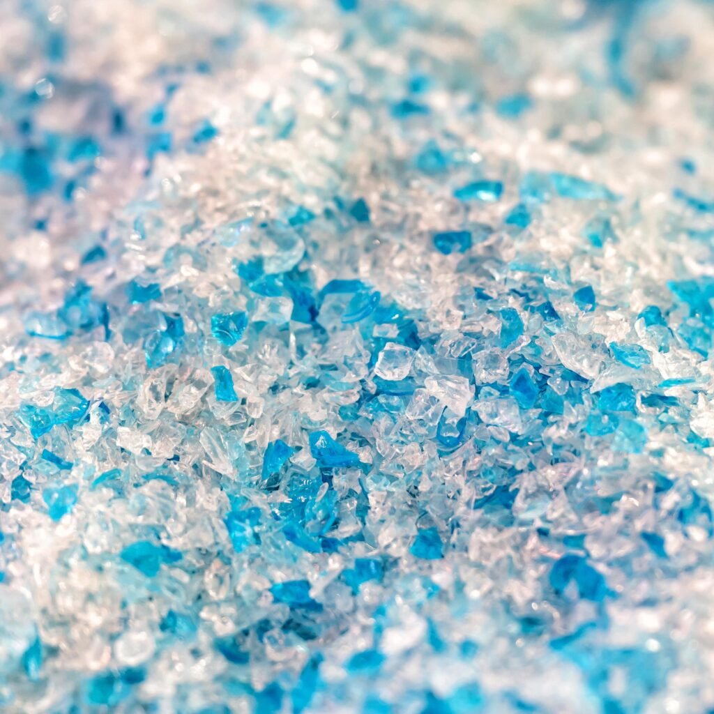 Close-up of crystal cat litter granules